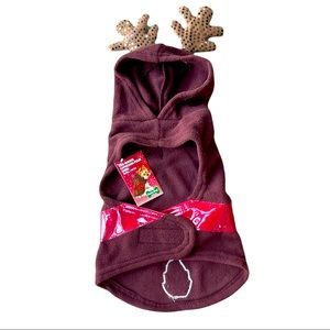 Party Dog | Christmas Reindeer Dog Hoodie | Fits Small Dog